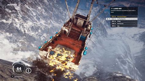 Just Cause 3 Traveling 44km On Land In A Boat Youtube