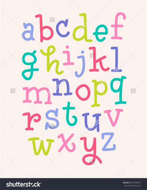 Hand Draw Alphabet Uppercase And Lowercase Letters Bf1