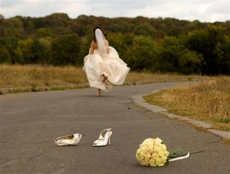 Cover Photo Runaway Bride Wedding Humor Cold Feet