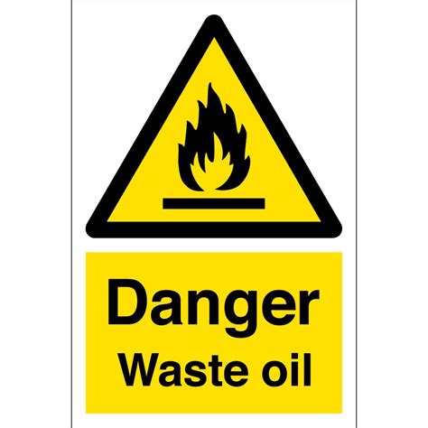 Danger Waste Oil Signs From Key Signs Uk