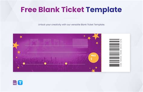 Blank Ticket Template In Png Download