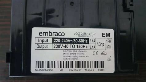 New Refrigerator Inverter Embraco Vcc3 2456 Output India Ubuy