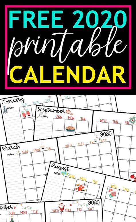 Looking For A 2020 Calendar Printable Download This Free Printable