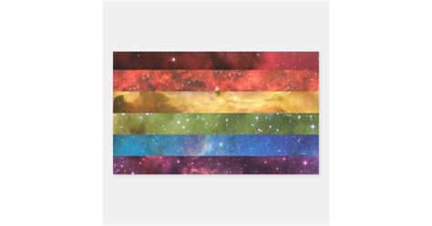 Rainbow Pride Nebula Flag Stickers Zazzle