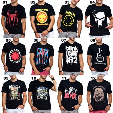 Kit 25 Camisetas Banda De Rock Algodão Com Reforço Atacado Mercado Livre