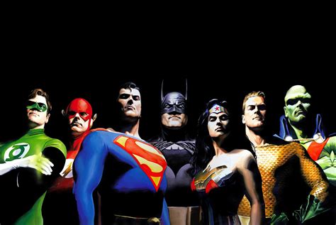 Justice League Batman Wonder Woman Superman Flash Cyborg Green