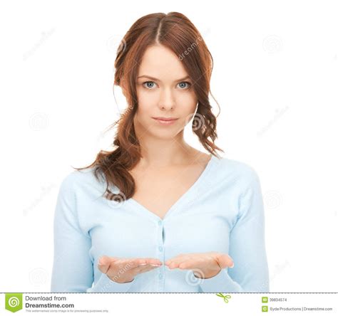 Something On The Palm Stock Photo Image Of Face Looking 39834574