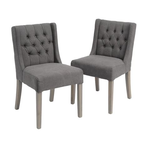 Set of 6 high back dining chairs. Buy 2 Mid Grey Low Back Button Dining Chair from Fusion Living