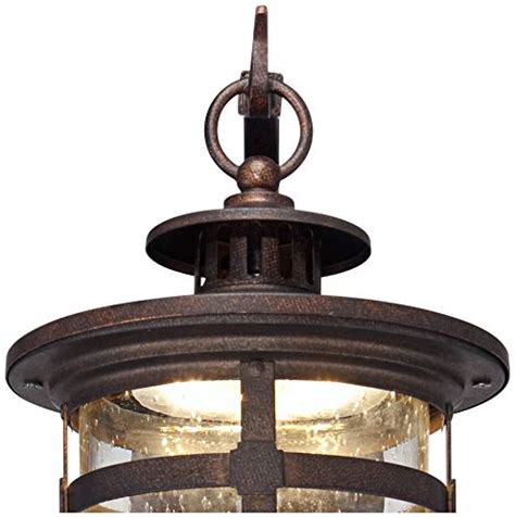 Callaway Rustic Outdoor Wall Light Led Bronze Hanging Lantern Sconce