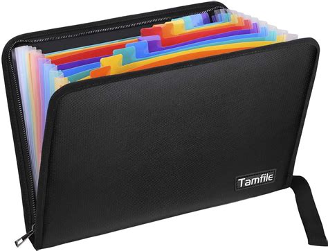 Fireproof Expanding File Folder With 12 Multicolored Pockets A4 Size