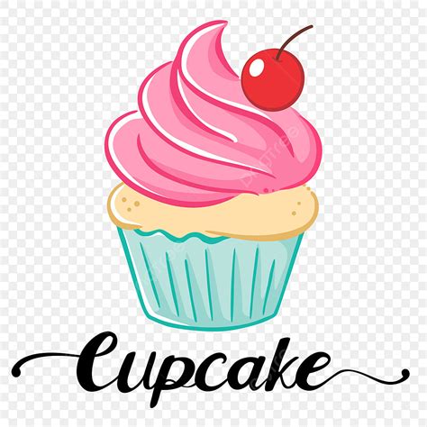 Cupcake With Cherry Clipart Vector Cupcake Logo With Cherry And Text