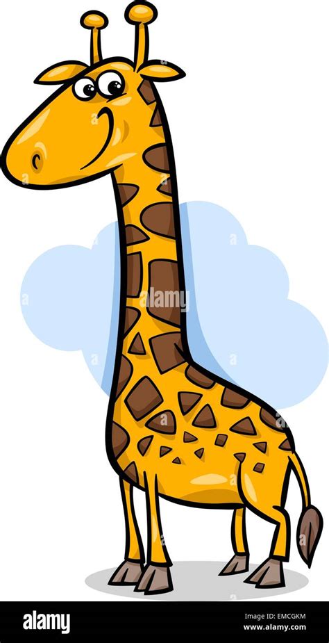 Cute Giraffe Cartoon Illustration Stock Vector Image And Art Alamy