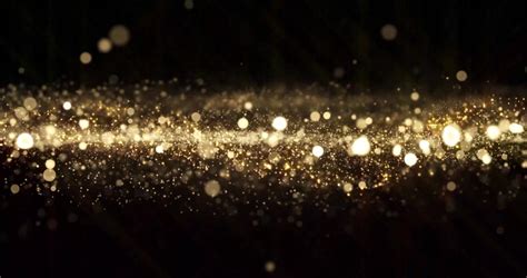 Gold Glitter Particles Wave Background Shining Stock Footage Video 100