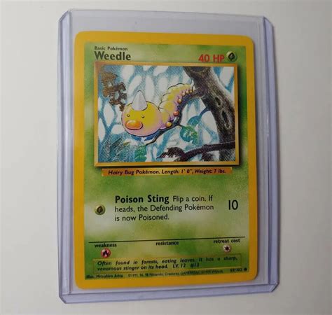 Weedle 69102 Pokemon Card Base Set Unlimited Vintage Wotc Lp Nm Ebay