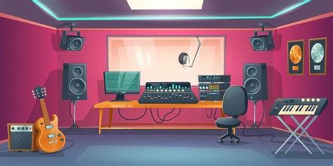Free Vector | Music studio control room and singer booth | Fondos de ...
