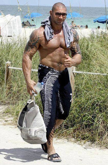 Morning Beach Walk Healthy Man Bodybuilding Mens Wrestling