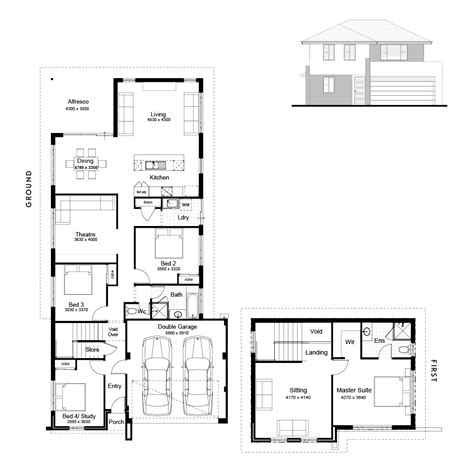 The Broadview Home Floor Plan For 12m Wide Blocks Danmar Homes