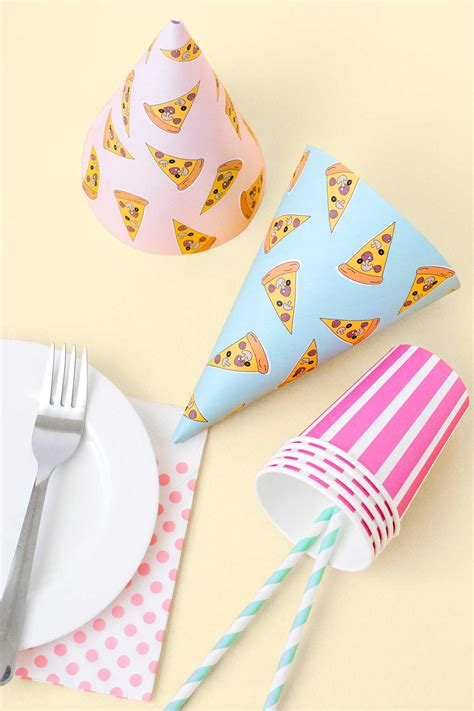 Newsletter Freebie Pizza Party Hats Make And Tell
