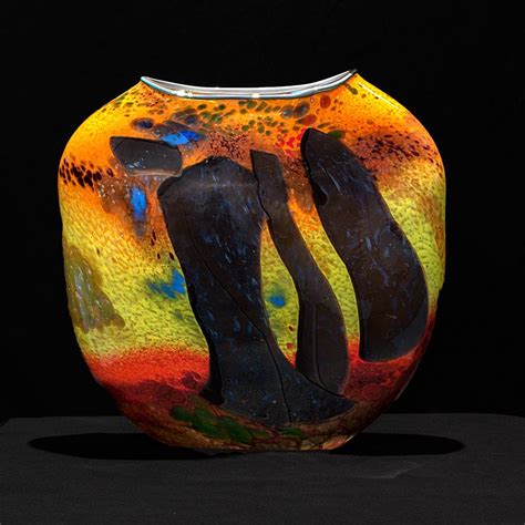 William Morris B 1957 Vessel Contemporary Blown Glass Sculpture Contemporary Glass Art