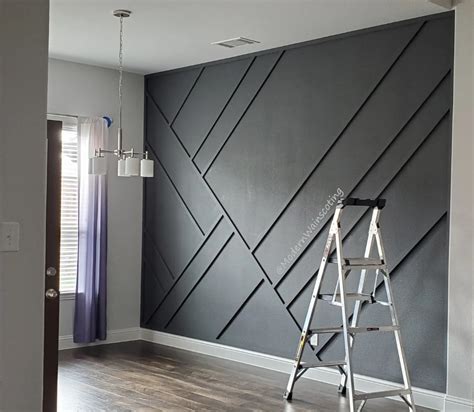 Modern Wainscoting - Home | Accent walls in living room, Modern wall