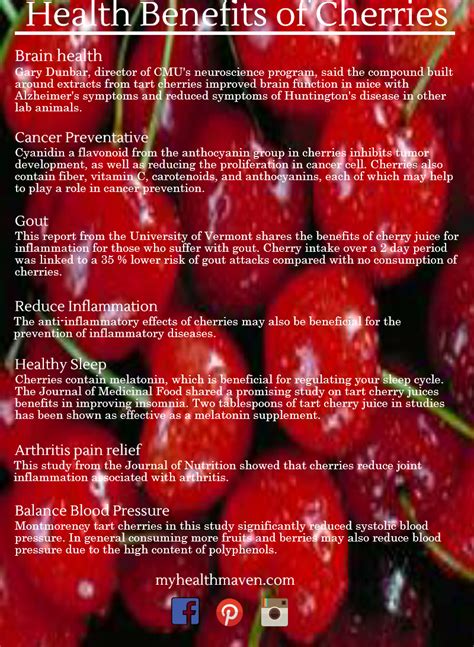 Learn The Health Benefits Of Cherries My Health Maven