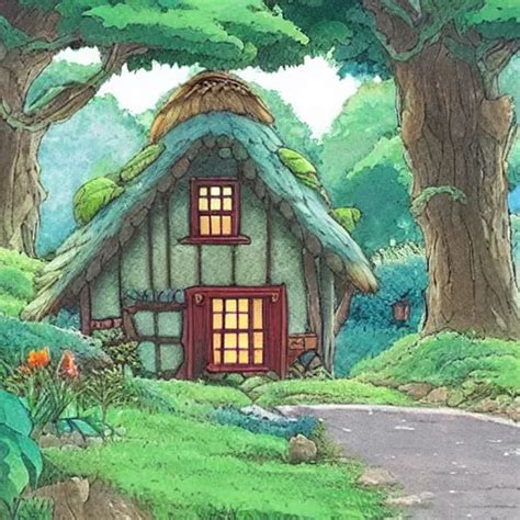 Studio Ghibli Cozy Cottage Stable Diffusion Openart