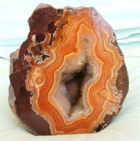 Stunning Banded Orange Agate Geode Amazing Geologist Minerals And Gemstones Crystals And