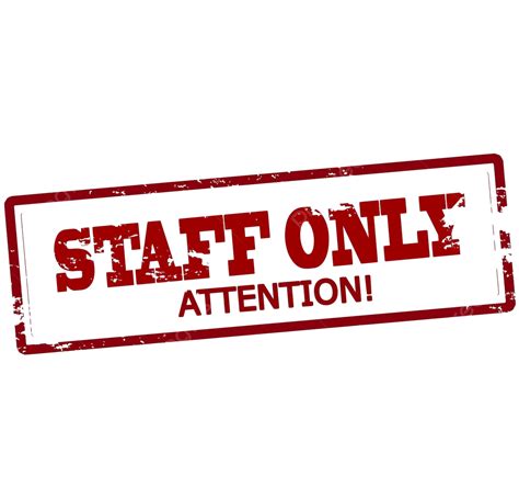 Staff Only Symbol Personnel Barely Vector Symbol Personnel Barely