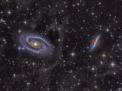 Bodes Galaxy M81 The Cigar Galaxy M82 And A Bunch Of Space Dust