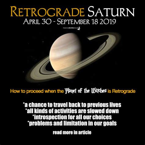 Retrograde Saturn 2019 How Will This Affect You Magical Recipes Online