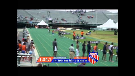 4x400 metres relay mixed's heats startlist from the the xxxii olympic games (athletics) in olympic stadium, tokyo. 2015 AAU Track Junior Olympics 15&16 Boys 4X400m Relay - YouTube