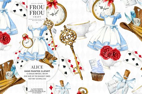 Alice In Wonderland Clipart Illustrations ~ Creative Market