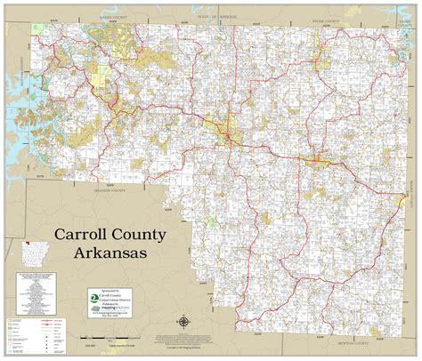 Carroll County Arkansas 2022 Wall Map Mapping Solutions