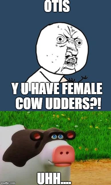 otis the cow perhaps meme