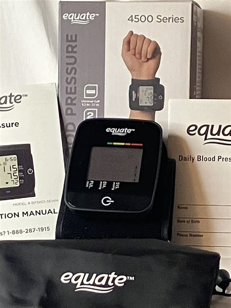 Equate 4500 Series Wrist Blood Pressure Monitor 681131247894 Ebay