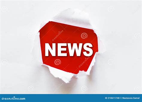 White Torn Paper With A Word News Stock Photo Image Of Headline