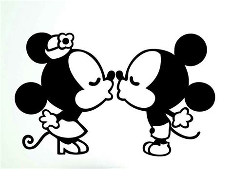 Besos Disney Cuties Mickey And Minnie Kissing Disney Clipart