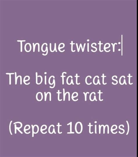 Tongue Twister Tongue Twisters Fat Cats Cat Sitting