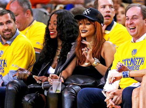 For basketball fans, nothing matches sitting courtside at an nba game. Rihanna Is All Smiles While Sitting Courtside at the NBA Finals • CelebIntel