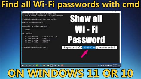 Cmd Find All Wi Fi Passwords With Only 1 Command Windows 1110