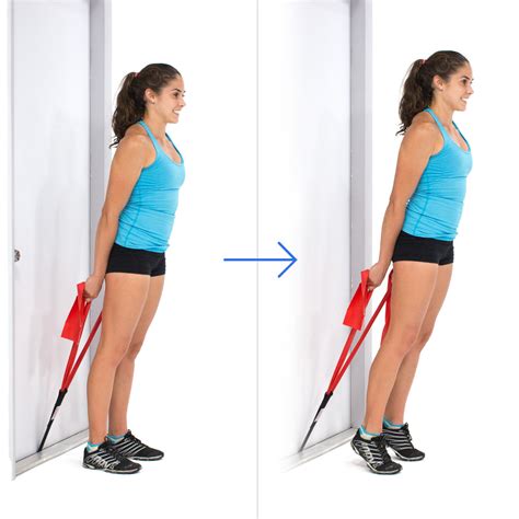 Standing Calf Raises With Flat Resistance Bands Bodylastics