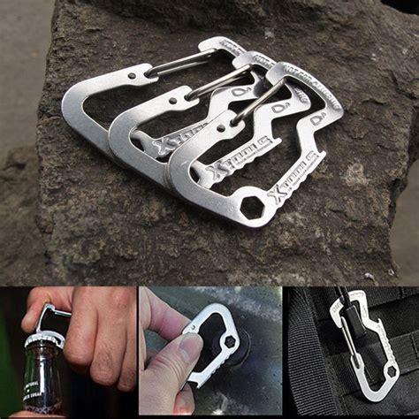 Outdoor Survival Camping Hiking Rescue Gear Keychain Multi Tool