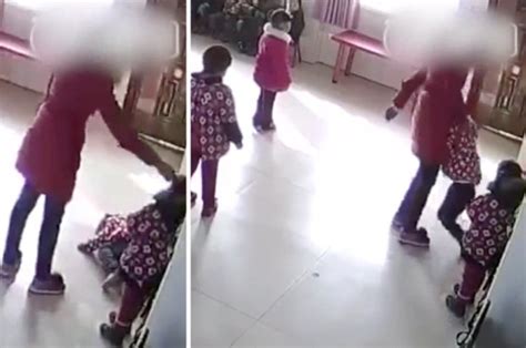 China Horrific Cctv Footage Shows Teacher Smacking Pupils Daily Star