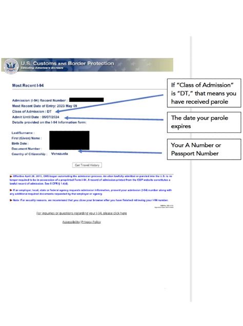 Parole Document 3 Online I 94 Resources For Asylum Seekers