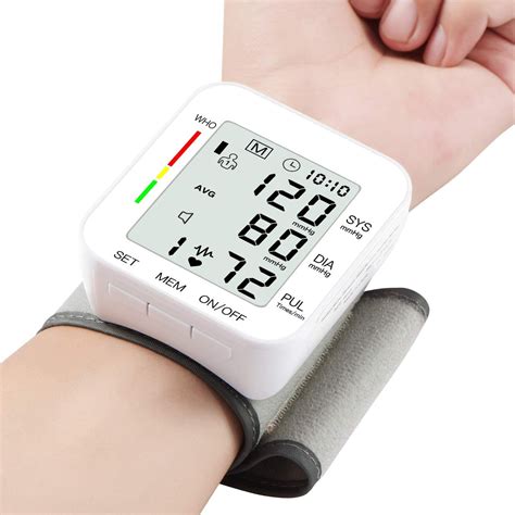 Mmizoo Adjustable Wrist Cuff And Lcd Display Blood Pressure Monitor