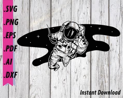 Astronaut SVG Space Clipart Astronaut In Space Clipart Etsy