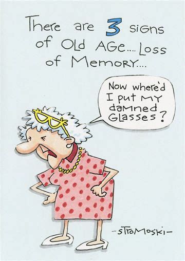 Funny Old Age Birthday Cards 3 Signs Of Old Age 1 Card 1 Envelope