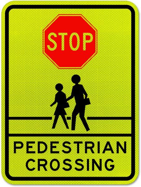 Stop Pedestrian Crosswalk Sign Save 10 Instantly