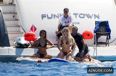 Perrie Edwards Relaxing On A Luxury Yacht With Her England Footballer