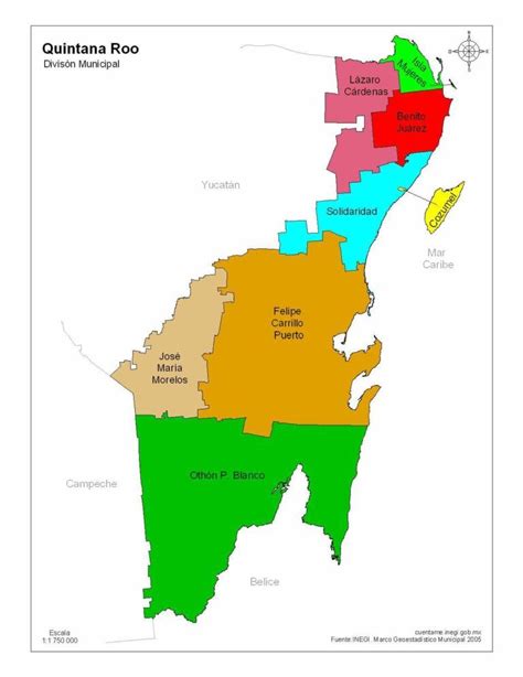 Mapas De Quintana Roo Descarga E Imprime Con Nombres Y Sin Nombres My